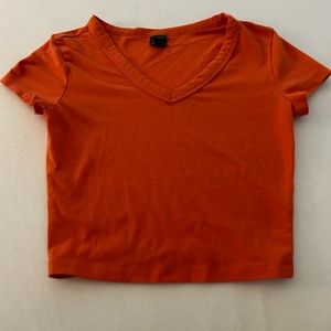 Orange cropped t shirt